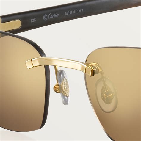 Sunglasses with Elongated C de Cartier motif.